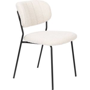 Feliz Lifestyle Jolien Eetkamerstoelen Zwart/Bouclé - Set van 2