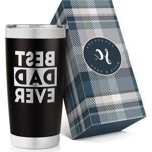 Beste vader ooit tuimelaar - roestvrijstalen geïsoleerde reismok - cadeaus voor papa - verjaardagscadeaus voor papa - Vaderdaggeschenken - dochter zoon.