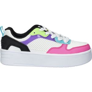 Skechers Court High - Classic Crush Unisex Sneakers - Wit/Zwart/Multicolour - Maat 28
