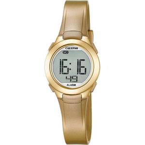 Calypso K5677/3 digitaal horloge 28 mm 100 meter goud/ rosé