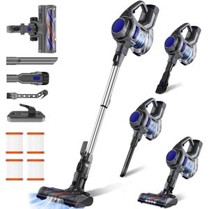 Elekiatech Steelstofzuiger - 32000 Pa - 360W Steelstofzuiger Draadloos - 2200 mAh Accu - 50 Minuten - 1,3 L Stofbak - voor Tapijten en Harde Vloere