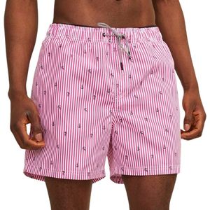 Jack & Jones Heren Zwemshort JPSTFIJI Gestreept Roze - Maat S