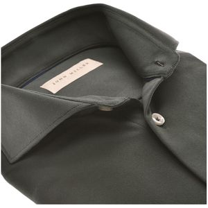 John Miller Overhemd Hyperstretch Donkergroen - Maat 39 - Heren - Overhemden Casual