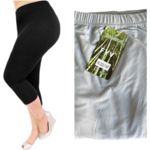 Dames Legging, Grote Maten, 3/4 lengte, Klassieke-Sportieve lijn van Bamboe-Viscose 9XL 58 lichtgrijs