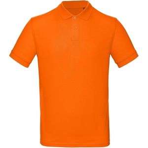 Senvi Heren Classic Fit Polo Biologisch Katoen - Kleur Oranje - Maat XXL