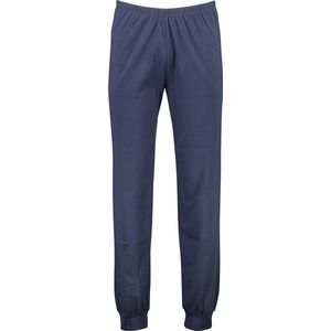 SCHIESSER heren pyjama - O-hals - blauw met bordeaux gestreept - Maat: 6XL
