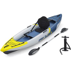 Hydro Force Dash Elite X1 Opblaasbare TPU Kajak Set voor 1 Persoon 3.35m