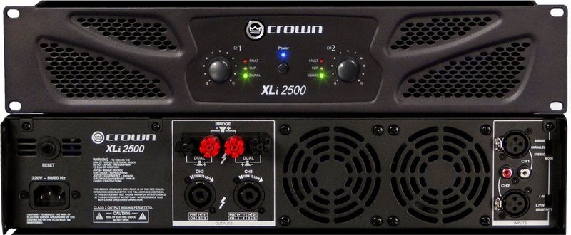 Crown XLI 2500 Eindversterker, 2x 750 Watt / 4 Ohm - 2-Kanaals eindversterker