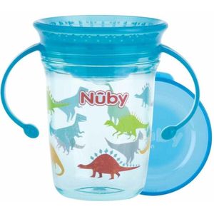 Nûby - Drinkbeker - 360° Wonder cup met handvatten in Tritan™ - Aqua - 240ml - 6m+