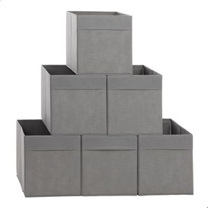 Struct Sense® Kast Organizers - Opbergmanden - Opbergsysteem voor Kast - Opbergboxen - Grijs - 6 Stuks