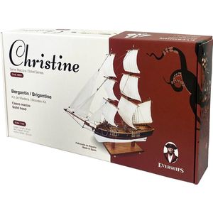 Modelbouw Schip Zeilschip Schoenerbrik Brigantijn 'Christine' van hout