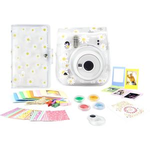 Complete Accessoires Set Geschikt voor Fujifilm Instax Mini 11 - Camera Tas met Filters, Fotoalbum en Meer - Clear Daisy