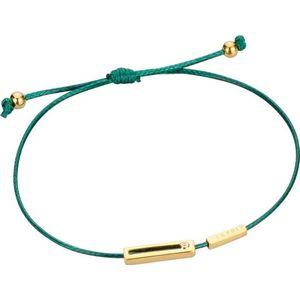 Esprit ESBR00741521 Mini - armband - Textiel - Groen en goudkleurig