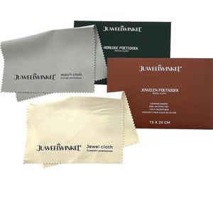 COMBIDEAL; 1 x Juwelen poetsdoek + 1 x Horloge poetsdoek; Geïmpregneerde 100% microfiber poetsdoeken voor het reinigen en onderhouden van sieraden en horloges