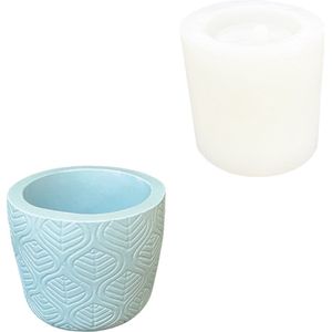 Silicone mold ø 7,5cm x 6cm - Pattern flower pot