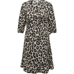 ONLY CARMAKOMA CARLIVIA 3/4 WRAP MIDI DRESS WVN NOOS Dames Jurk - Maat 54