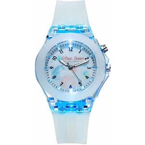 Fako® - Kinderhorloge - Siliconen - Light - Ø 38mm - Cristal Dream - Wit