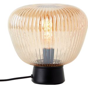Brilliant lamp Kaizen tafellamp 24,5cm amber-amber/zwart mat metaal/kunststof bruin 1x A60, E27, 40 W