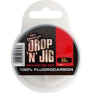Fox Rage Drop 'n' Jig Fluorocarbon - Onderlijnmateriaal - 0.25mm - 4.25kg - Transparant