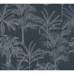 PALMBOMEN BEHANG | Botanisch - zwart grijs - A.S. Création MICHALSKY