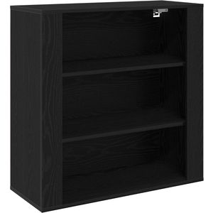 vidaXL - Wandkast - Zwart - Eiken - 80x33x80 - cm - Engineered - Wood