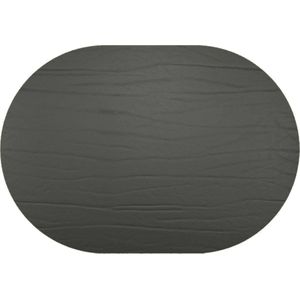 Daff Leatherixx Dumbo Placemat - Leer - Ovaal - 34 x 42 cm - Nero