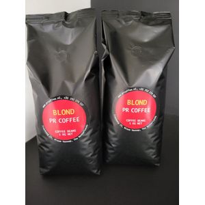 PR Coffee - 2 x 1 kg koffiebonen blond roast | cappuccino blend | espresso blend