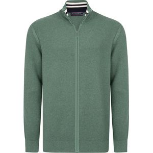 Felix Hardy Gebreid Vest - Cardigan 100% Katoen - Coltrui Heren Groen - Xl