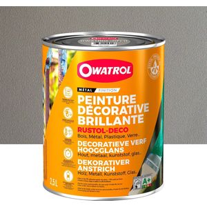 Decoratieve roestwerende verf Owatrol RUSTOL DECO MICACE DB702 Grey 2.5 liters