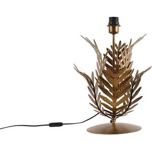 QAZQA botanica - Landelijke Tafellamp - 1 lichts - H 45 cm - Goud/messing - Woonkamer | Slaapkamer