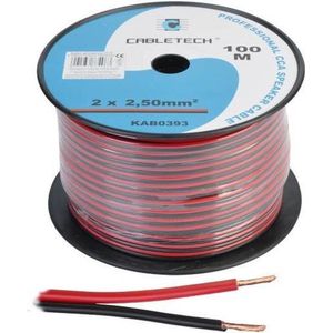 Cabletech luidsprekerkabel CCA 2 x 2,50 mm² rol 100 m