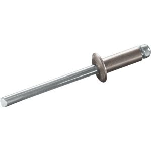 GOEBEL® - 500 x Blindklinknagels (Ø x L) 4,8 x 9,3 mm - Monel® verzinkt / RVS A2 - Vlakke kop - STANDARD - 7033248930 - Popnagel