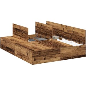 vidaXL - Bedframe - Oud - hout - Massief - gerecycled - hout - Tweepersoons