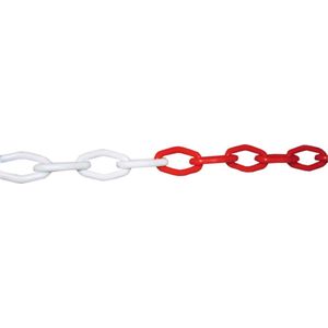 Vinmer VM 185001 - Chaîne de signalisation - Ø 7,5 mm x 25 m - rouge/blanc