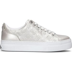 Guess Gianele Lage sneakers - Leren Sneaker - Dames - Zilver - Maat 38