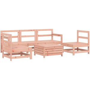 vidaXL Loungeset - Loungesets - Tuinset - Tuinbank - 6-delige Loungeset massief douglas vurenhout