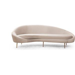 Bankstellen - 3-Zitsbank in Beige - Ruime Afmetingen 120x255x85 cm - Comfortabel voor 3 Personen