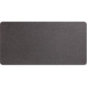 Muismat XXL - Bureau onderlegger - Bureau mat - Leer - Lederlook - Zwart - Licht - 80x40 cm - XXL muismat