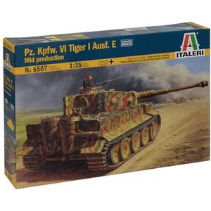 1:35 Italeri 6507 Pz.Kpfw.VI Tiger I Ausf.E Mid Production Plastic Modelbouwpakket