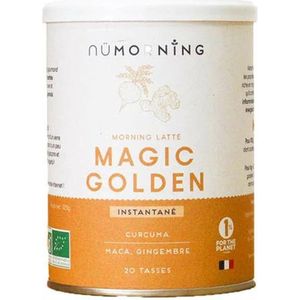 Thee - Morning Latte Magic golden - Oplos Kruidenthee - 125 gram (20 porties) - Kurkuma - Kokusbloesemsuiker - Kokosmelkpoeder - Maca - Gember - Zwarte peper - NüMorning