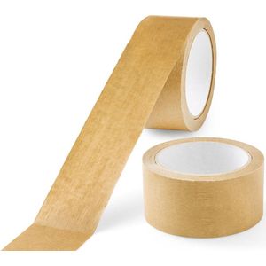 Papier tape - papier plakband - 50mm x 50 meter - zelfklevend en milieu vriendelijk - 1 rol