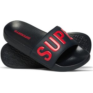 Superdry heren slippers core logo blauw & rood