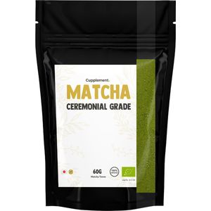 Cupplement - Ceremonial Grade Matcha 60 Gram - Biologisch Gecertificeerd - Culunary Thee Poeder - Tenno