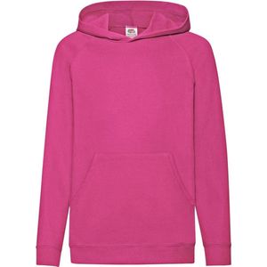 Fruit Of The Loom Kinderen Unisex Lichtgewicht Sweatshirt Met Capuchon / Hoodie (Fuchsia)