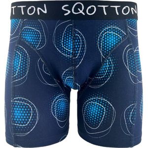 Boxershort - SQOTTON® - Scribble - Blauw - Maat M