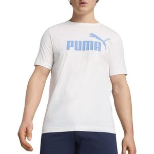 Puma ESS+ 2 Col Logo heren T-shirt wit - Maat XL