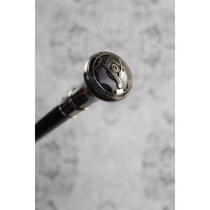 Aluminium Wandelstok Zilveren Knop 94 CM