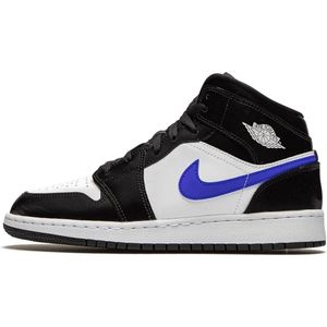 Nike Air Jordan 1 Mid (GS), White/Racer Blue-Black, 554725 084, EUR 35.5