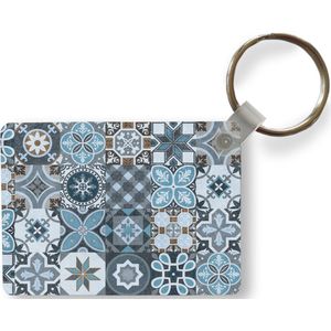 Sleutelhanger - Design - Bloem - Blauw - Figuren - Uitdeelcadeautjes - Plastic