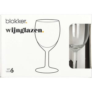 Blokker Wijnglazen - Set van 6 - 20cl